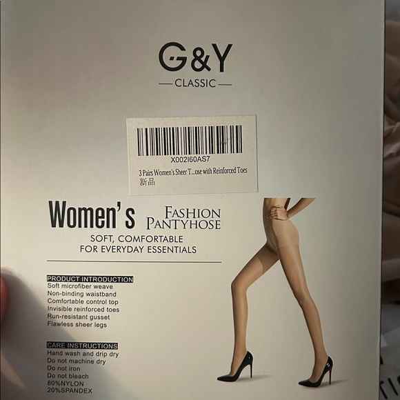 3 pairs NWT sheer tights - size medium - Picture 5 of 6